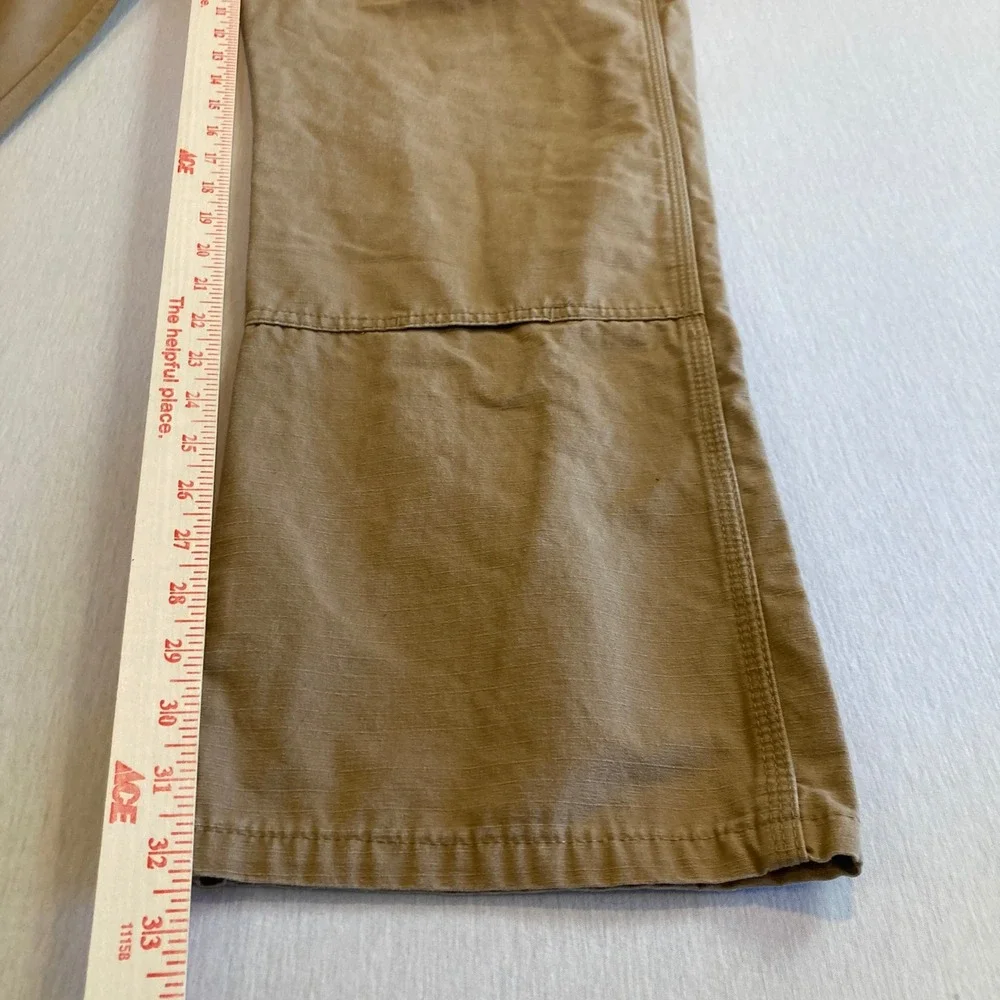 Wrangler Workwear Pants Mens‎ 38x34 (Fit 38x32) Tan Ripstop Cargo Double Knee